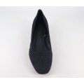 Flat Shoes Girl Rhinestone lining leather chunky heel c283 Ladies women manufacturer Dress Flats